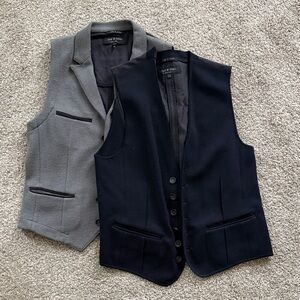 Lot of 2 rag & bone Blue and Gray Men's Tailored Vests - Dual Vest Set